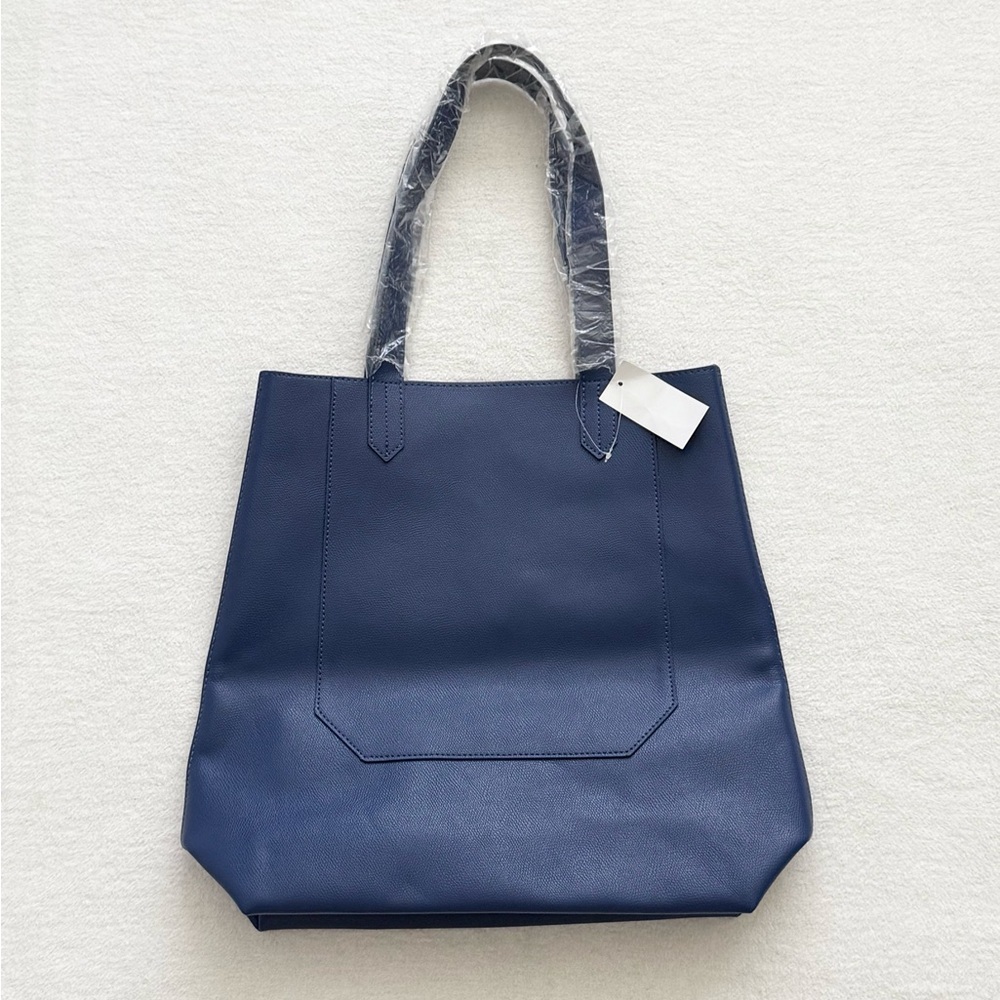 Blue Tote Bag NWT Minimalist Work Office Shoulder Bag